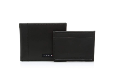 Tommy Hilfiger Leather Cambridge Passcase Wallet with Removable Card Holder