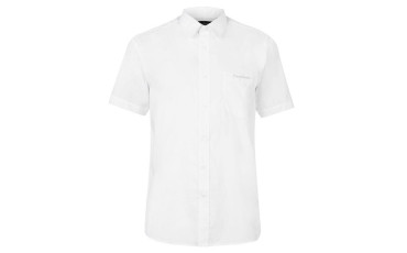 Pierre Cardin Short Sleeve Shirt Mens - Plain White