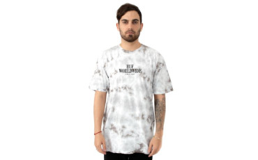 Serif Stack Frost Wash T-Shirt - White