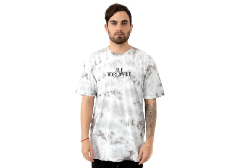 Serif Stack Frost Wash T-Shirt - White