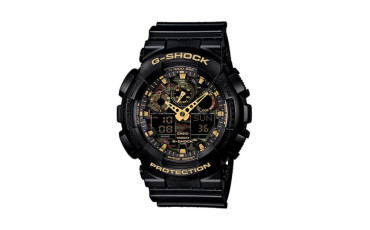 G-Shock GA-100CF-1A9CR Camouflage Dial Watch - Black/Gold