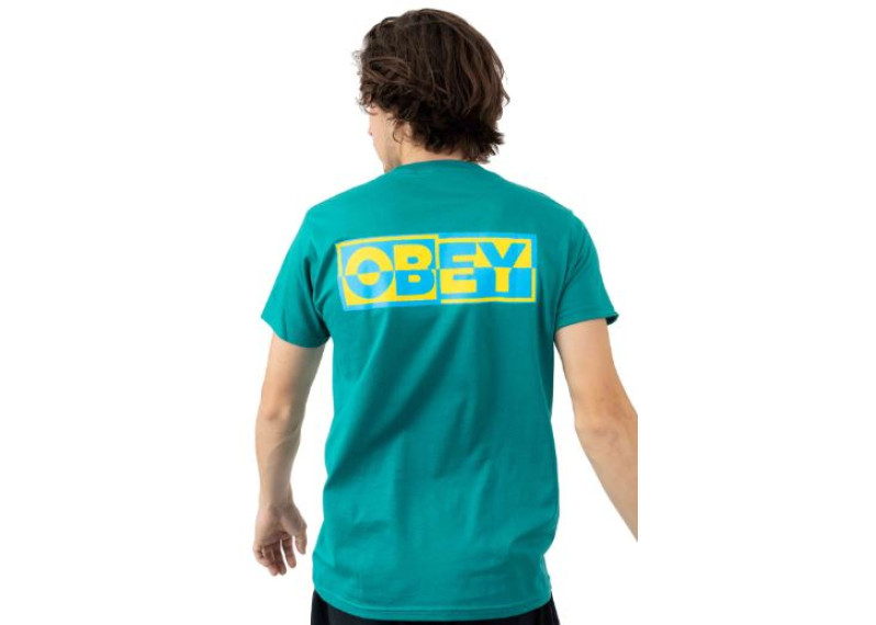 Inside Out Obey T-Shirt - Teal