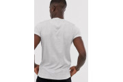 icon logo slim fit t-shirt in white streaky marl