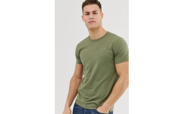 icon logo crew neck t-shirt in olive