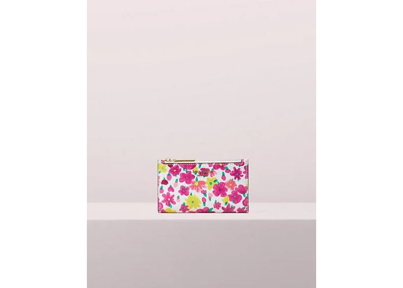 sylvia marker floral small slim bifold wallet