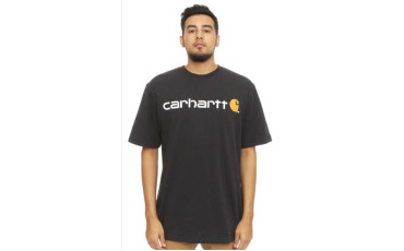 Carhartt,(K195) Signature Logo S/S T-Shirt - Black