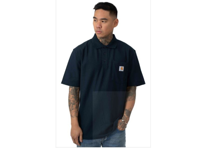 (K570) Contractor's Work Pocket Polo - Navy