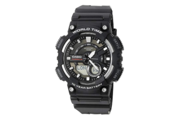 Casio Men's AEQ110W-1AV Analog and Digital Quartz Black Watch