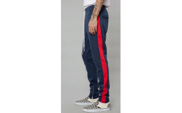 NAVY/RED DROP CROTCH TRACK PANT