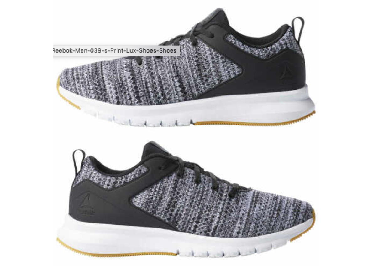 Print Lux Shoes Shoes Black Grey White