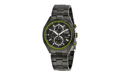 HTM Black Dial Black Ion-plated Men's Watch
