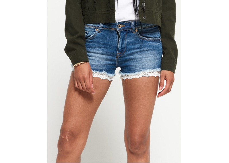 Denim Lace Hot Shorts