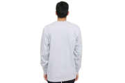 (K126) L/S Workwear Pocket Shirt - Heather Grey