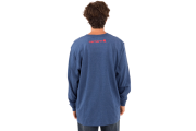 (K231) Signature Sleeve Logo L/S Shirt - Dark Cobalt Blue/Red