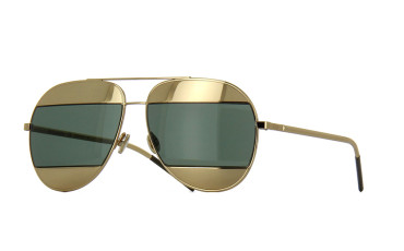 Dior Split Gold, Green Mirror Aviator Sunglasses