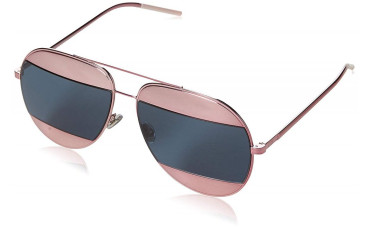 Dior Split Violet, Blue Mirror Aviator Unisex Sunglasses