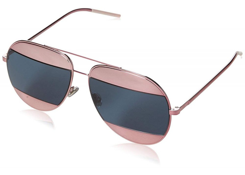 Dior Split Violet, Blue Mirror Aviator Unisex Sunglasses