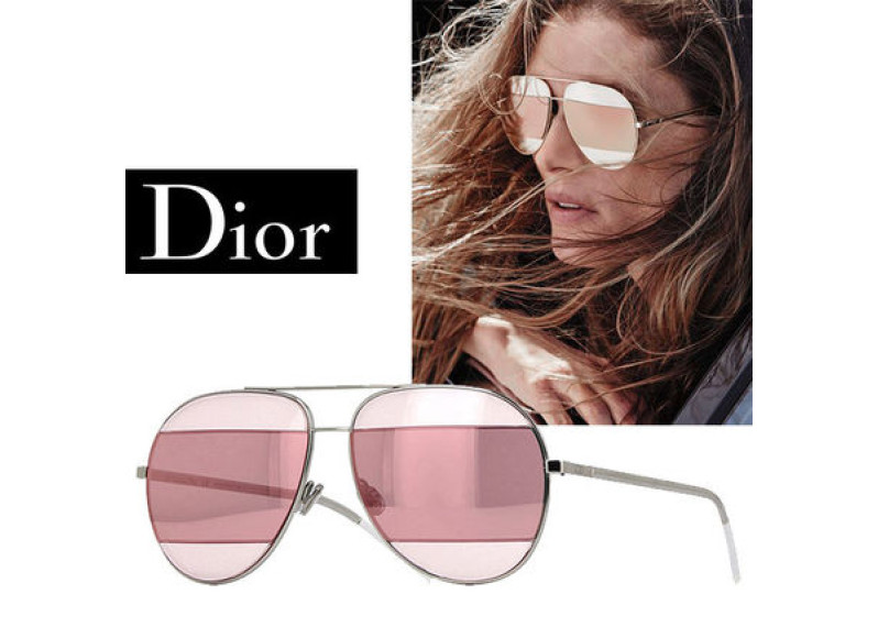 Dior Silver Pink Aviator Unisex Sunglasses
