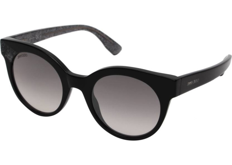 Jimmy Choo Gray Mirror Shaded Silver Cat Eye Sunglasses