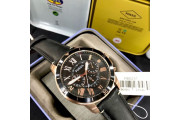 Fossil - Grant Sport Stainless Steel and Leather Chronograph Quartz