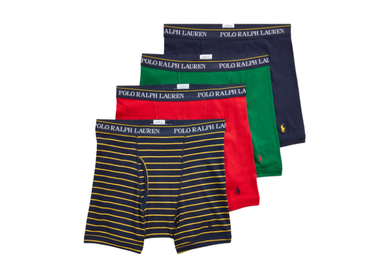 Polo Men's 4-Pack cotton Classic Boxer Briefs