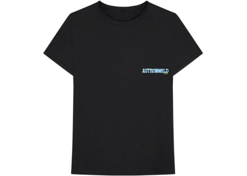 Travis Scott Astroworld Tour Launch T-Shirt Black