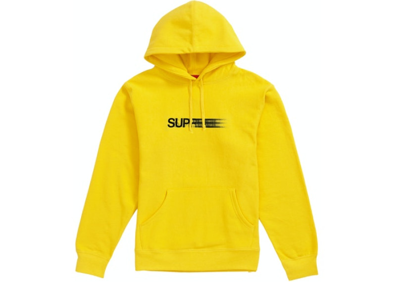Supreme Motion Logo Hooded Sweatshirt Lemon