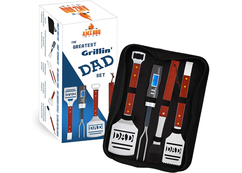 Dad BBQ Grill Set with Carry Case