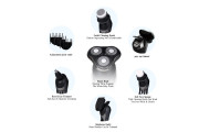 Electric Razor Black Rotary 5in 1 Shaver Cordless Waterproof USB Charging Rechargeable