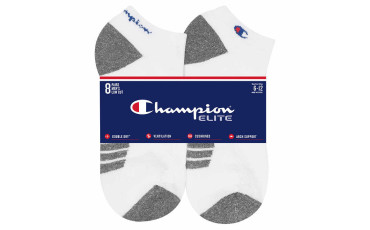 Champion Men's Low Cut Sock 8-pair (White)