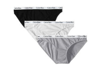 Calvin Klein Women's 3 Pack Carousel Bikini Panty - Black/White/Grey Heather