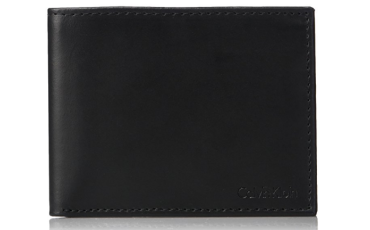 RFID Blocking Leather Bookfold Wallet With Key Fob 