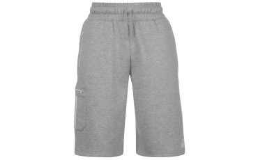 Lonsdale 2 Stripe Fleece Shorts Mens - Grey Marl