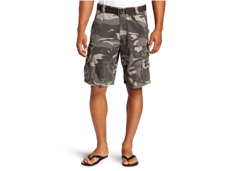 Lee Men's Dungarees Belted Wyoming Cargo Short - Ash Camo