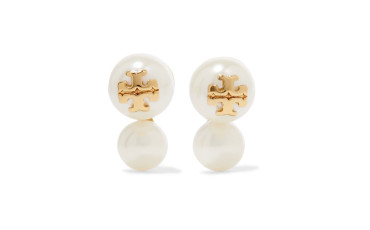 Tory Burch Evie gold-tone faux pearl earrings