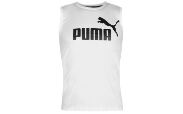 Puma No1 Sleeveless T Shirt Mens - White/Black