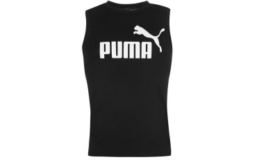 Puma No1 Sleeveless T Shirt Mens - Black/White