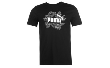 Puma Trainer QTT T Shirt Mens - Black