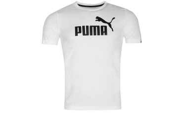 Puma No 1 Logo T Shirt Mens - White/Black