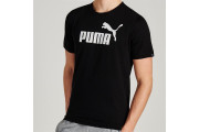 Puma No 1 Logo T Shirt Mens - Black/White