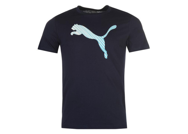 Puma Cat Graph QTT T Shirt Mens - Peacoat