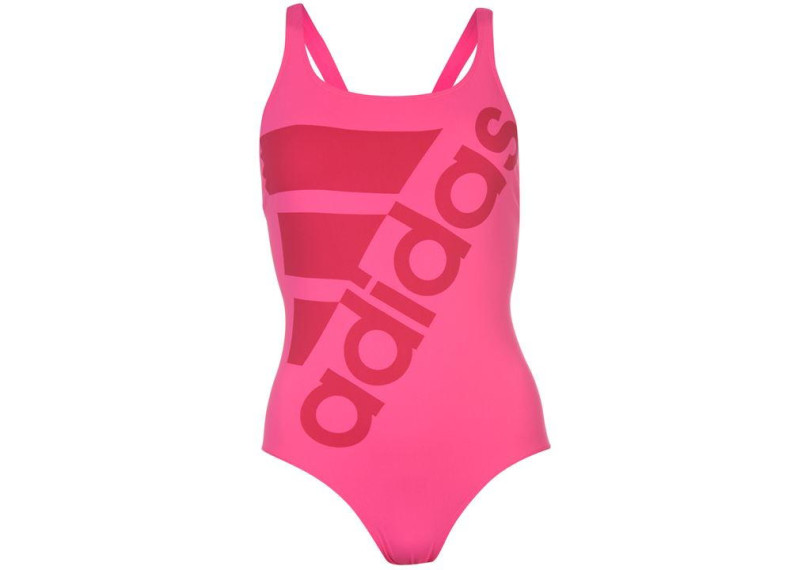 adidas Logo Swimsuit Ladies - Shock Pink