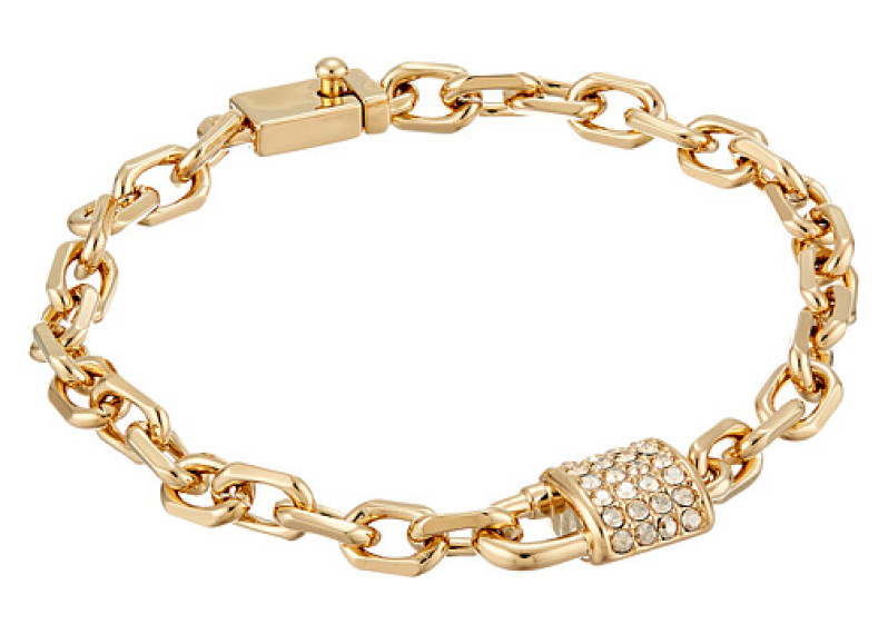 COACH Pave Padlock Chain Bracelet - Gold