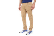 Publish Ogden - Classic Fit Brushed Stretch Twill Pants with Ripped and Repaired Details - Khaki