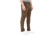 Publish Ogden - Classic Fit Brushed Stretch Twill Pants with Ripped and Repaired Details - Olive