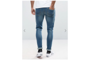 ASOS Super Skinny Jeans In Mid Wash