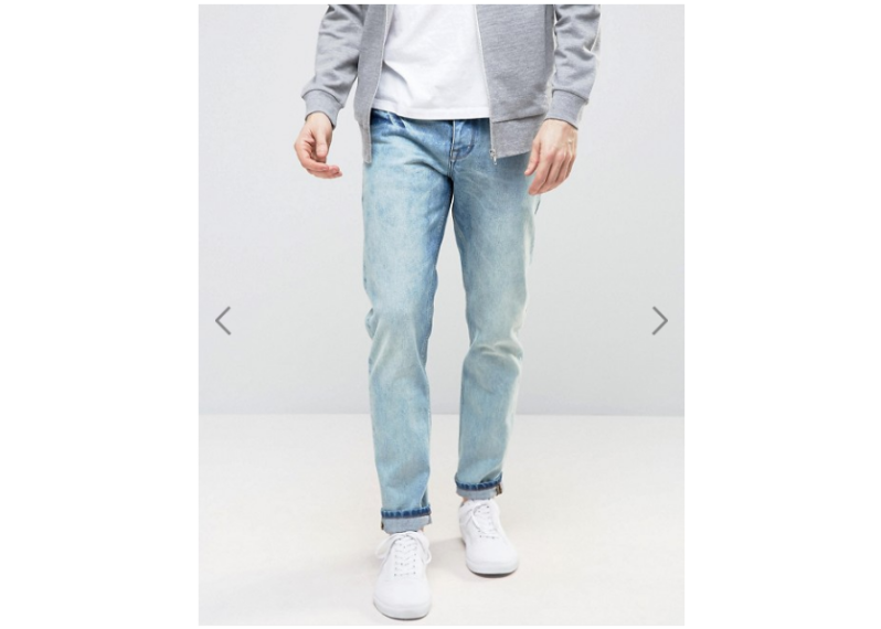 ASOS Slim Jeans In Bleach Blue
