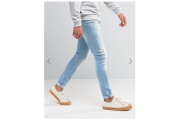 ASOS Super Skinny Jeans In 12.5oz Bleach Blue