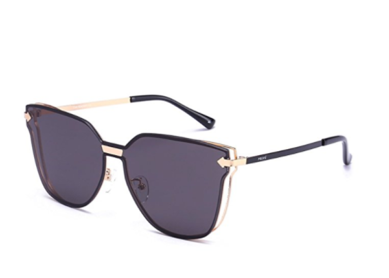 PRIVE REVAUX “The Madam” Handcrafted Designer Futuristic Sunglasses - Black