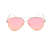 PRIVE REVAUX “The Aphrodite” Handcrafted Designer Aviator Polarized Sunglasses - Red Gold
